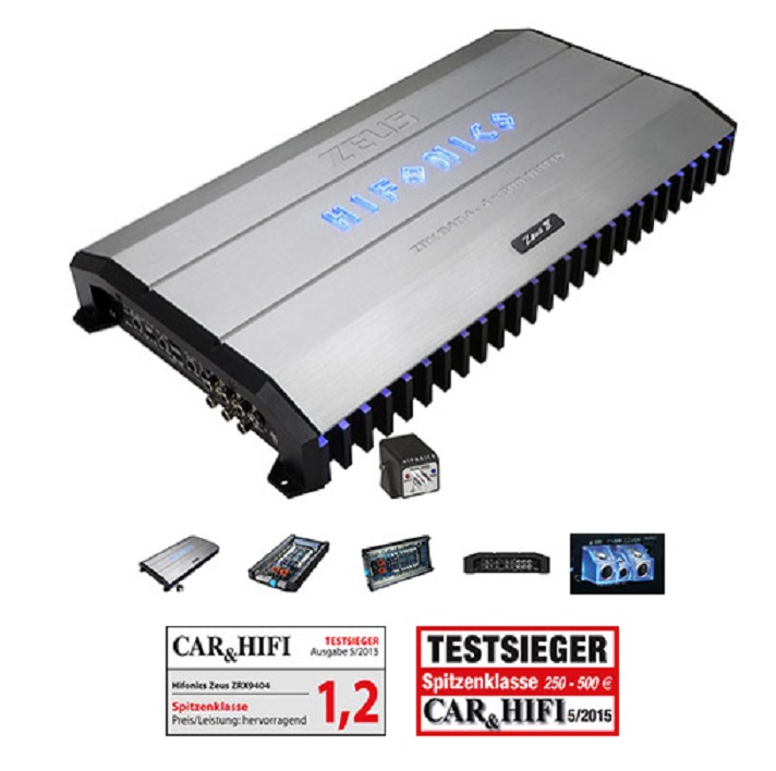 HIFONICS ZRX-9404 ZEUS-SERIE AMP Class A/B Analog 4-Kanal Verstärker 1200 Watt