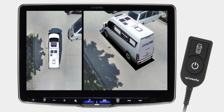 Alpine HCS-T100 360-Grad-HD-Kamerasystem für Reisemobile und Camper Vans für mehr Sicherheit und keine toten Winkel   