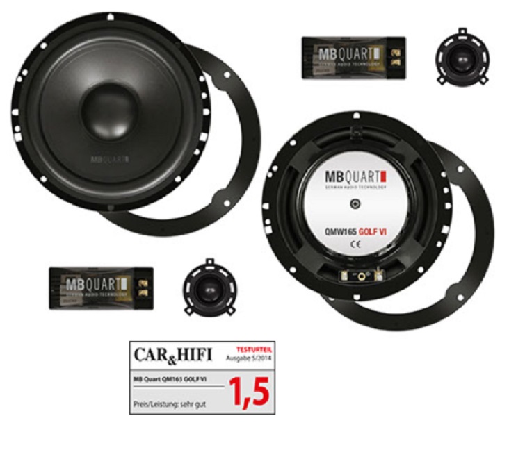 MB Quart QM165 GOLF VI composant du kit 16,5 cm QM-165 GOLF VI Golf VI, Scirocco III, Polo 6R