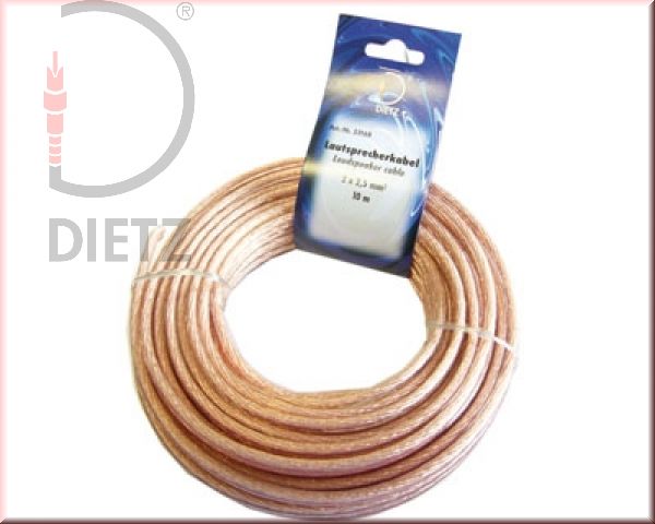 DIETZ 23168 LS-Kabel ECO transp. 2*2,5 mm2 10 m