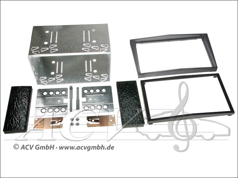 kit dinstallation Double-DIN Opel 2004 - anthracite> métalliques 