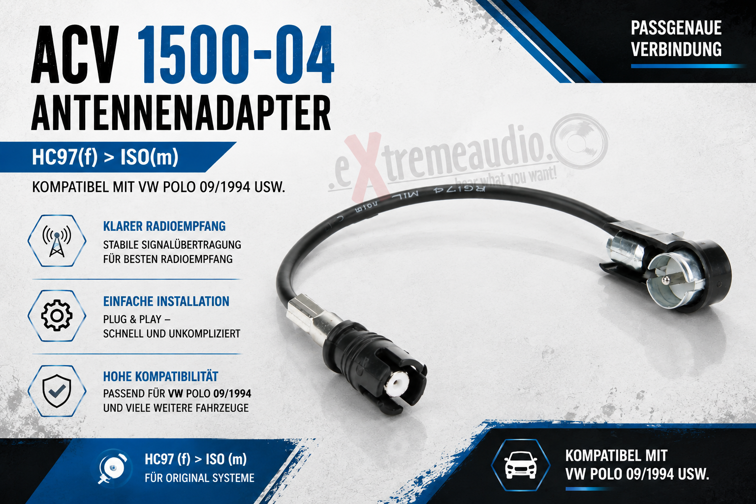 ACV 1500-1504 Adapter ISO Smart Antenna 