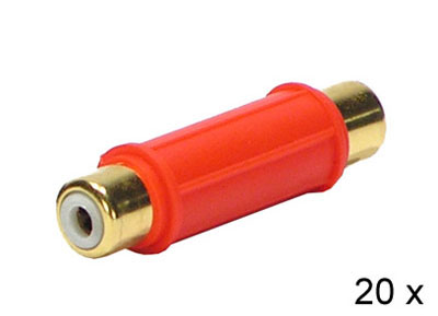 RTA 352.020-2 RCA female 2 x Female Color: Red