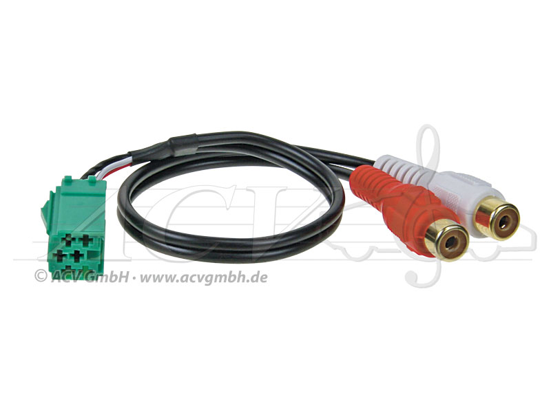 1424-07 AUX für Renault (mit Carminat Radio / 6 Pol Mini-IS AUX IN Adapter Renault 