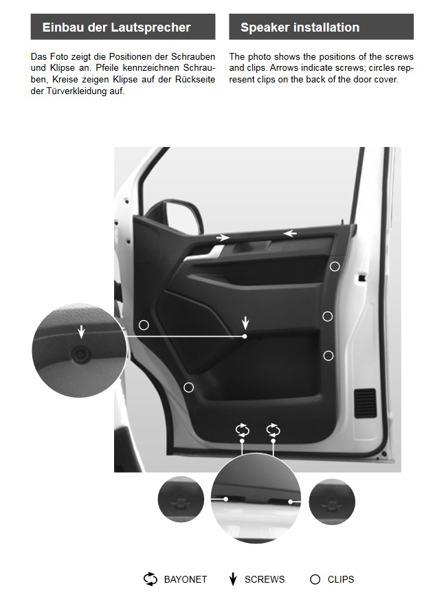 ETON UG VW T6 F2.1 20 cm Plug and Play 2-Wege Front Lautsprecher System für VW T6 