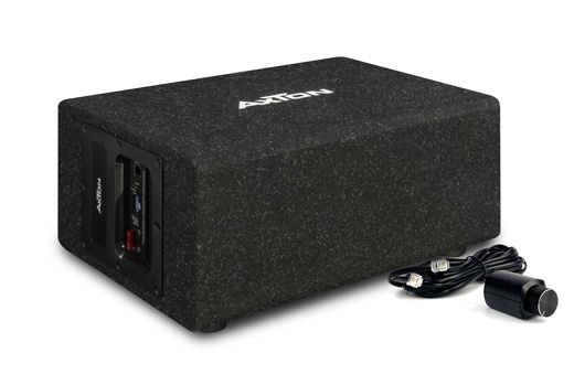 AXTON ATB120QBA CUBE Bassreflex-Aktivsubwoofer aktive Bassreflex Bassbox für Auto, LKW, Reisemobil