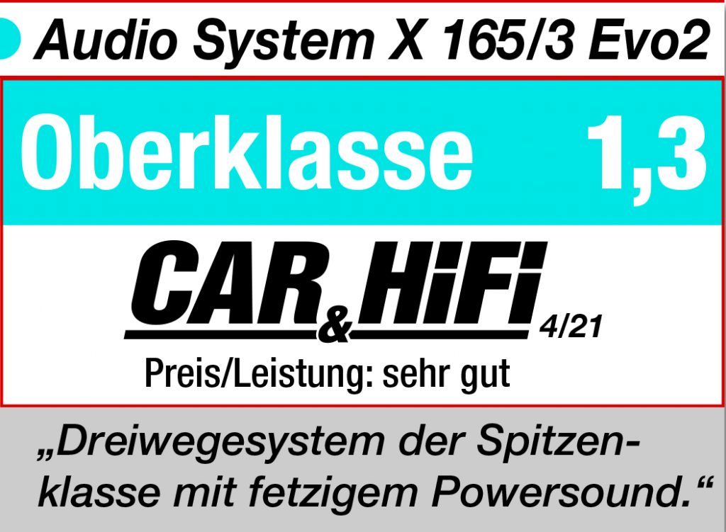 Audio System X 165/3 EVO 2 X–ION-SERIES 3-Wege System KICKBASS Compo Lautsprecher