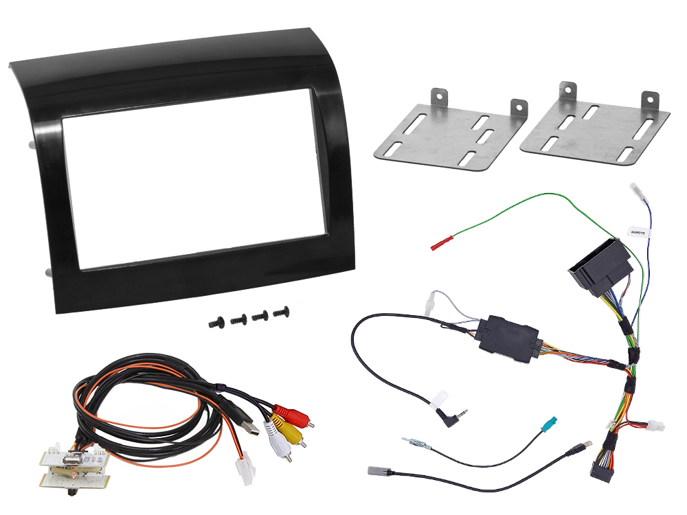 Alpine KIT-7DU-VP 2-DIN Einbauset Installation Radioblende, CAN-Bus-Lenkradinterface kompatibel mit Fiat Ducato 3, Peugeot Boxer 2, Citroën Jumper 2, Opel Movano III