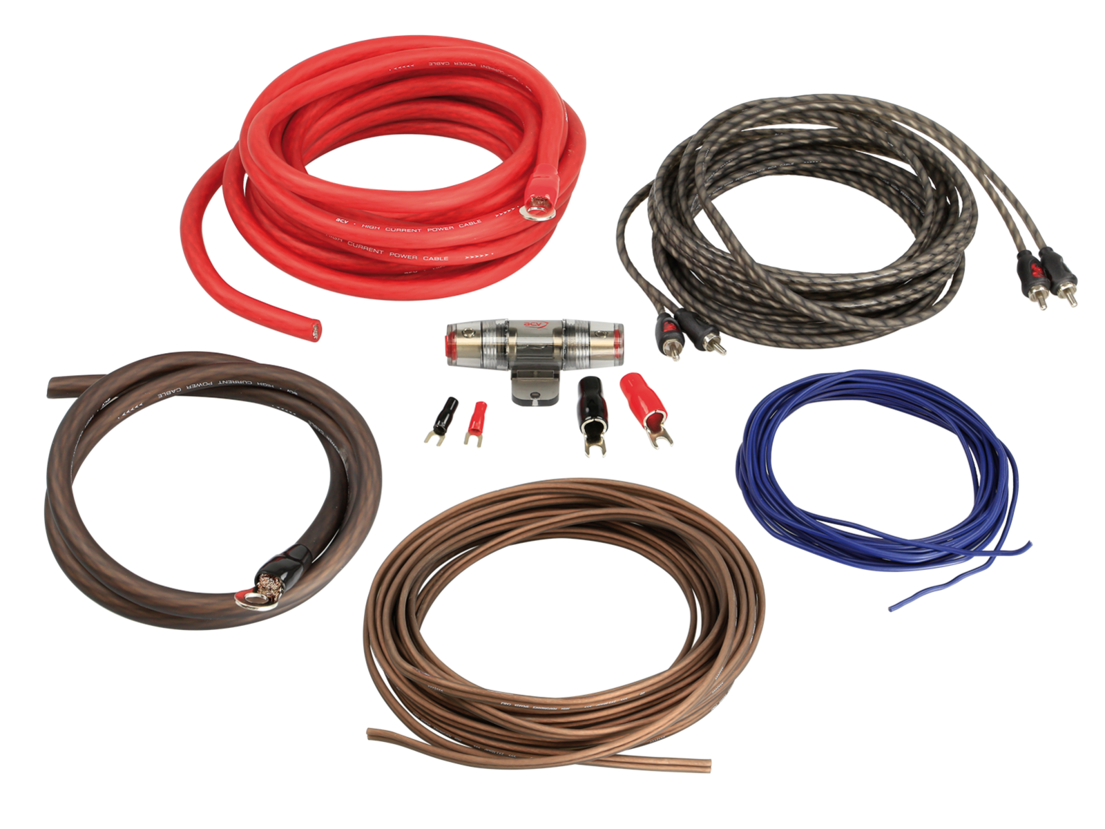 ACV WK-20 Endstufen Einbaukit Kabel Kit Endstufe Stromkabel 20mm² Lautsprecherkabel 2,5mm²