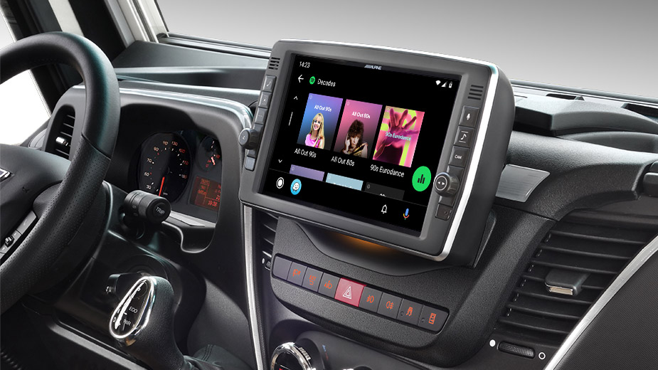 Alpine X903D-ID 9-Zoll-Navigationssystem mit Tochscreen für IVECO Daily mit TomTom Karten und Apple CarPlay / Android Auto
