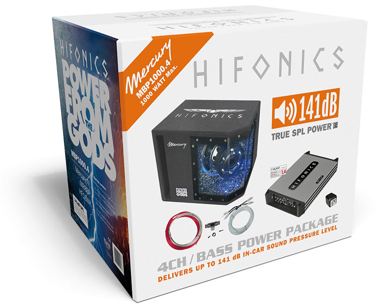 Hifonics MBP1000.4 BASS PACK 4CH MBP 1.000,4 (subwoofer + amplificatore + cavo)