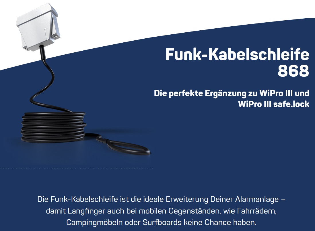 Thitronik 100761 Funk Kabelschleife 2,5 m weiss für WiPro III, WiPro III safe.lock.