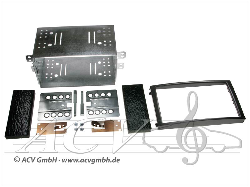 Double-DIN installation kit rubber touch SsangYong Rexton II 