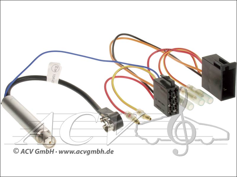 ACV 1321-45 Audi / Seat / Skoda / VW ISO mit Phantomeinspeisung