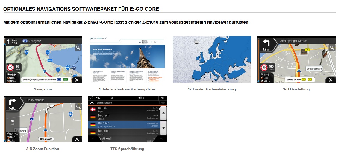 ZENEC Z-E1010 2-DIN Autoradio Infotainer kompatibel mit Volkswagen Tiguan II AD1 2016 -> 2017