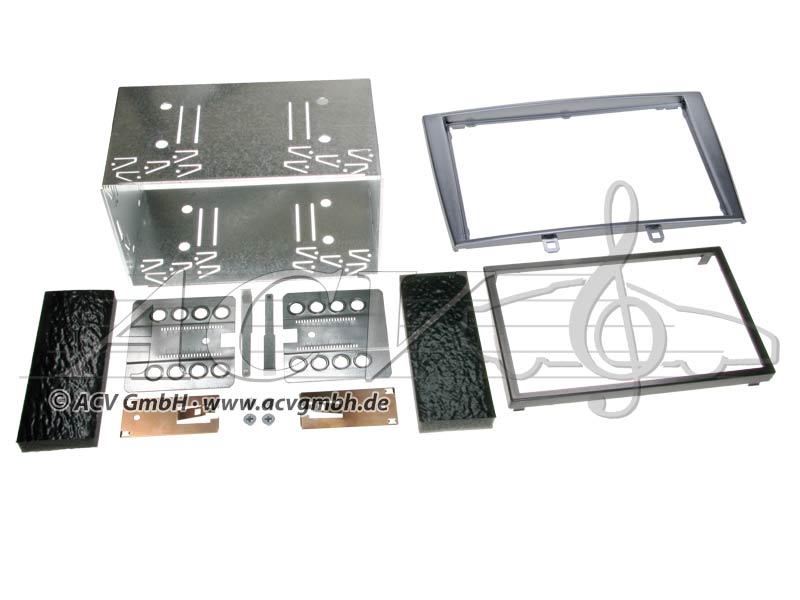 Double-DIN installation kit for Peugeot 308 Rubber Touch 