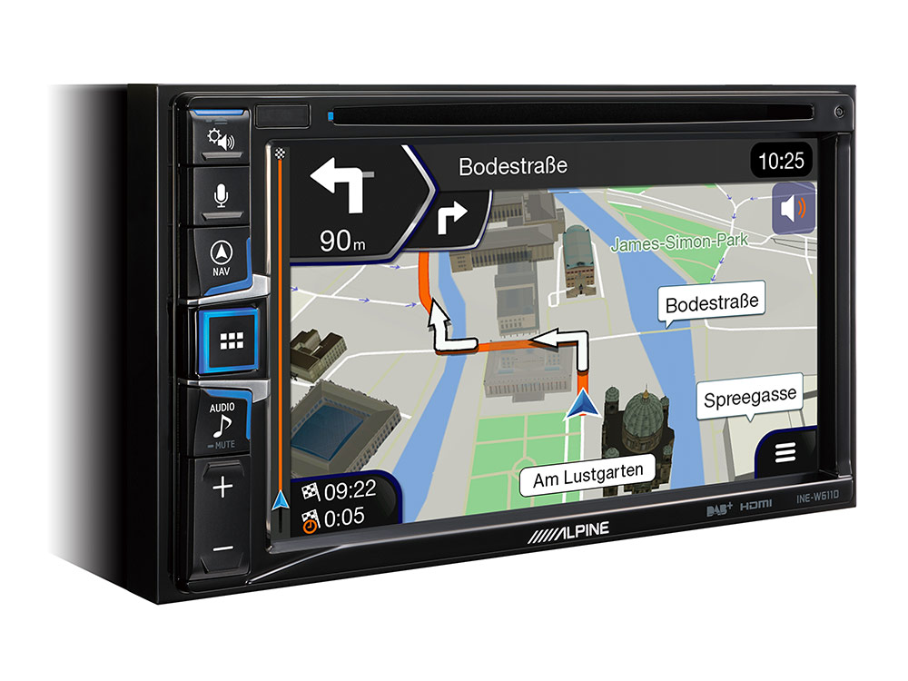 Alpine INE-W611DC Navigationssystem mit Reisemobilsoftware, DAB+, 16,5 cm (6,5-Zoll) Display, CD/DVD Wiedergabe, Apple CarPlay und Android Auto Unterstützung