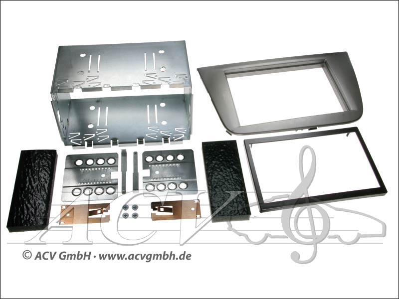 Double-DIN kit di installazione di gomma Touch Seat Altea / antracite Toledo 