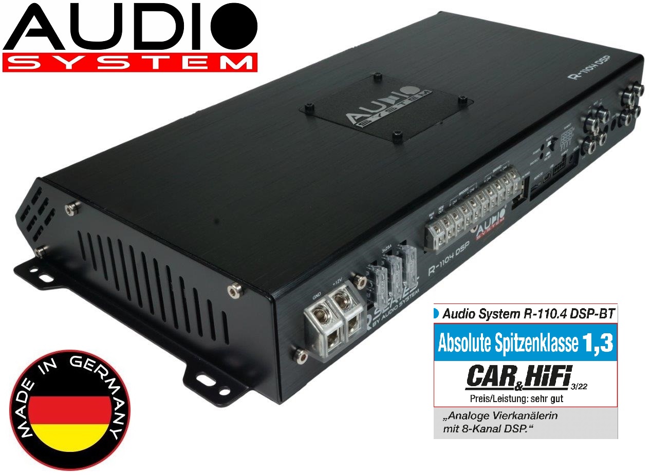 Audio System R-110.4 DSP-BT 4-Kanal DSP Verstärker mit 8-Kanal DSP und BT