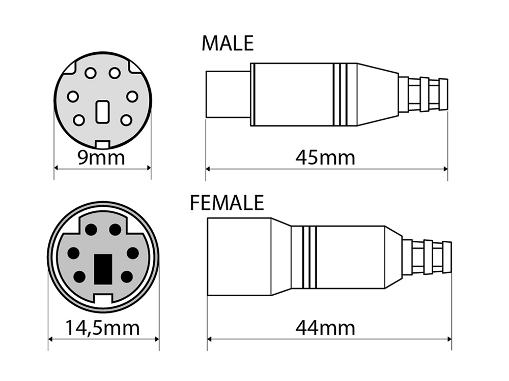 Alpine KWE-CAM5D Adapterkabel für Kamera-Direktanschluss auf 6-poliges Verbindungskabel WAECO / DOMETIC 