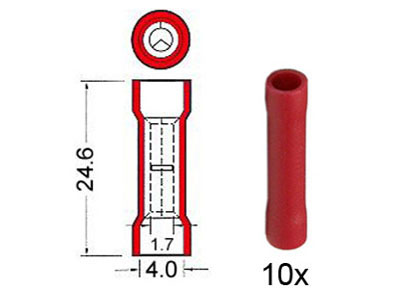 RTA 151.415-0 Stossverbinder rot 10 Stück im Blister