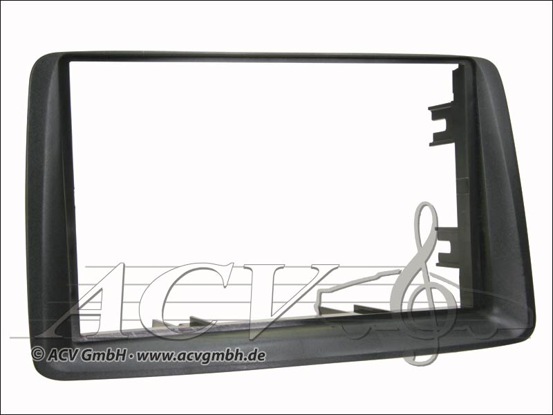 Radio panel rubber touch Fiat Panda double DIN Black 