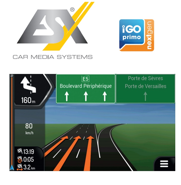 ESX VNA-NG-A63 iGO Nextgen Navigations Software für ESX Naviceiver mit Android, Campingplatzführer - MicroSD-Karte 