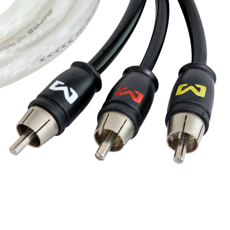 AMPIRE XAV100 AV-Kabel 100cm, 3-Kanal Audio/Video-Cinchkabel X-Link Serie 