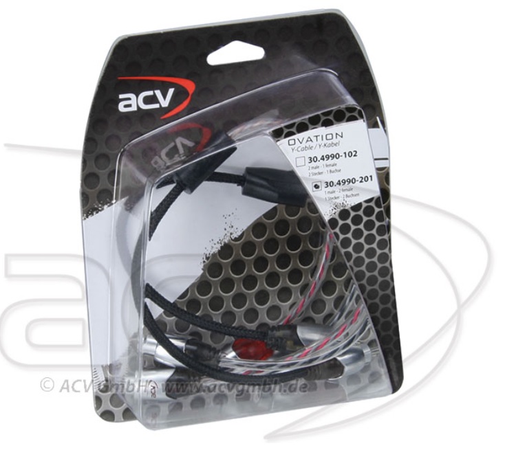 ACV 30.4990-201 RCA Y-adapter 1 male - 2 female 30cm - OVATION series
