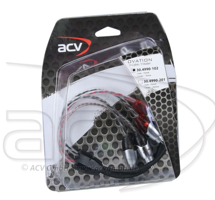 ACV 30.4990-102 RCA Y-adapter 2 male - 1 female 30cm - OVATION series