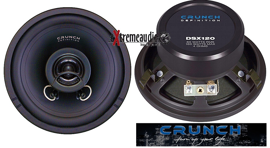 Crunch DSX120 2-Wege Koaxial Lautsprecher 12 cm 160 Watt Power - 1 Paar