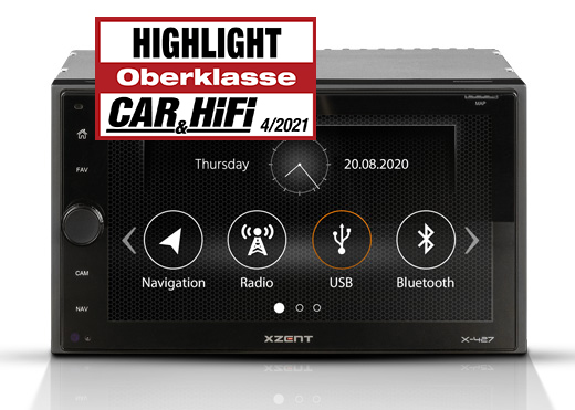 XZENT X-427 2-Din Naviceiver Autoradio mit DAB+, USB, BT und HDMI 