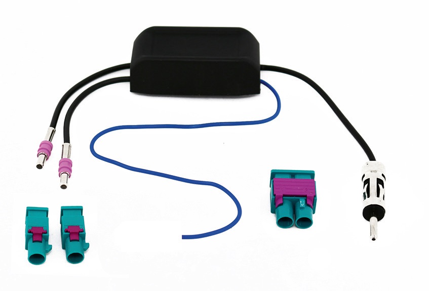RTA 204.085-0 DIVERSITY Adapter für Geräte mit Single Tuner Antennendiversity + Phantomeinspeisung - für Fahrzeuge mit 2 FM Antennen