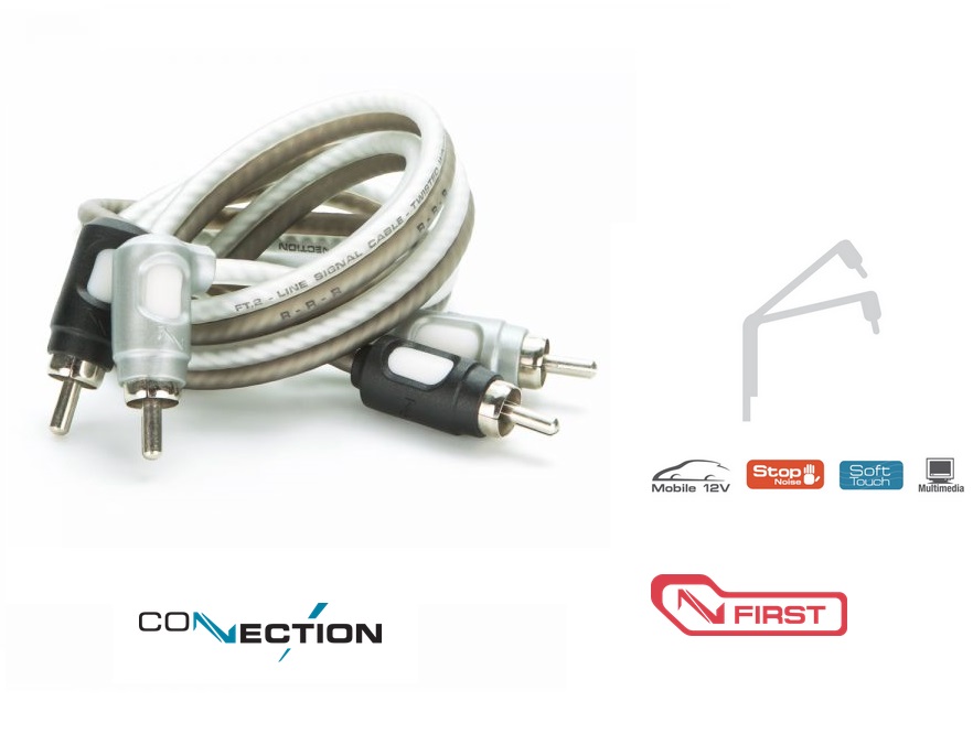 Connection Audison FT2 550.2 2-Kanal Hochwertiges Cinchkabel 5,5 m RCA Cinch