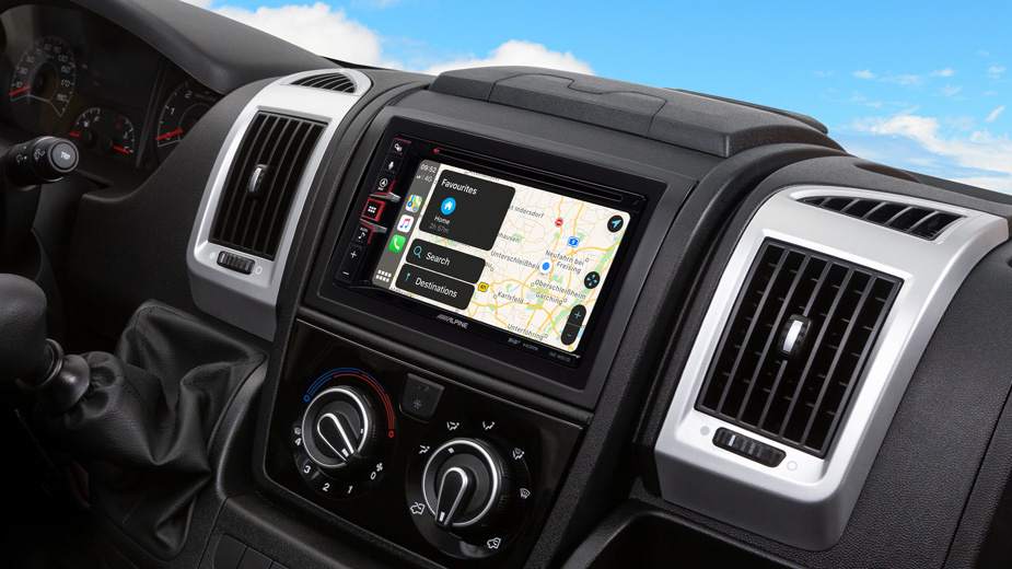 Alpine INE-W611DC Navigationssystem mit Reisemobilsoftware, DAB+, 16,5 cm (6,5-Zoll) Display, CD/DVD Wiedergabe, Apple CarPlay und Android Auto Unterstützung