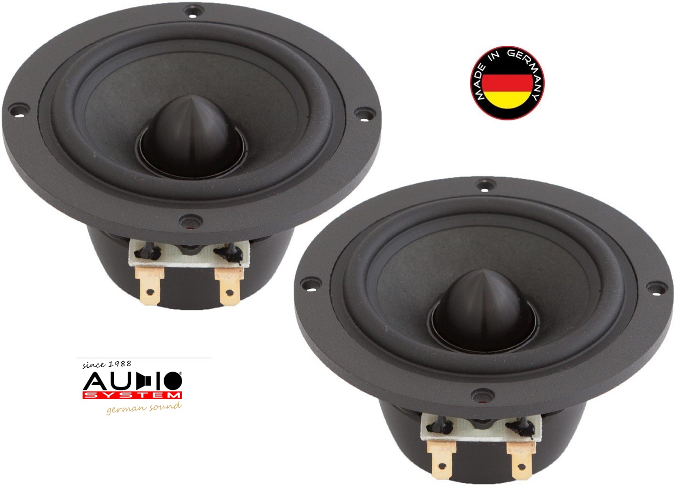 AUDIO SYSTEM AV 80 Tief/Mitteltöner 1 Paar 100 Watt, 8cm AVALANCHE-SERIES