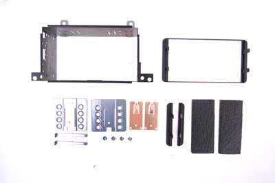 RTA 002.451-0 Double DIN mounting frame with black ABS sheet metal frame