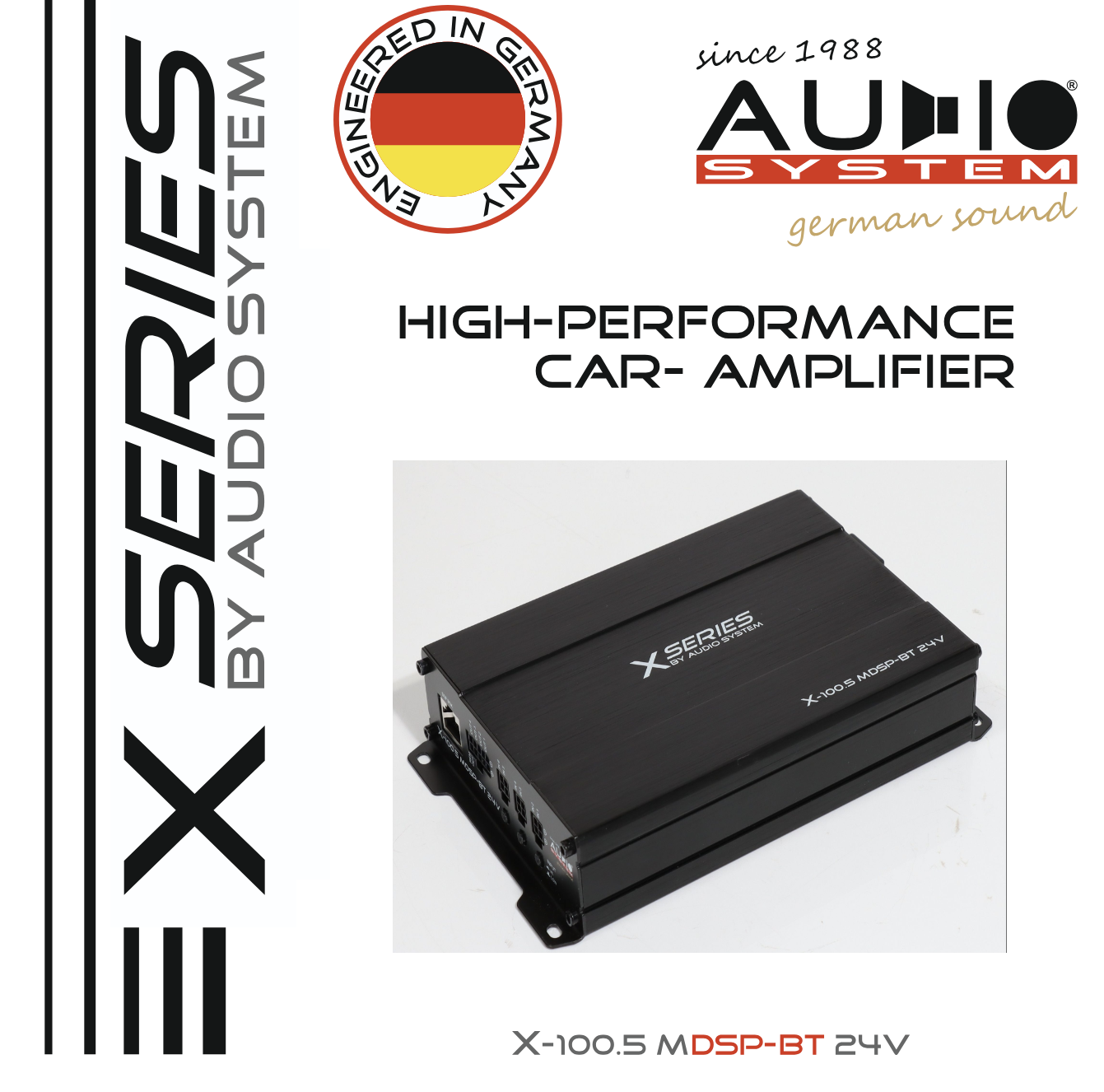 Audio System X-100.5 MDSP-BT 24V Verstärker 5 Kanal 24 Volt mit 9-Kanal DSP speziell LKW Truck Amplifier