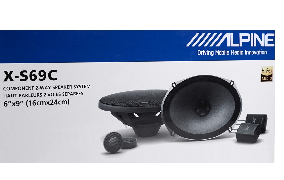 Alpine X-S69C 16 cm x 24 cm (6 x 9-Zoll) 2-WEGE-KOMPONENTEN-LAUTSPRECHER 360 Watt Speaker