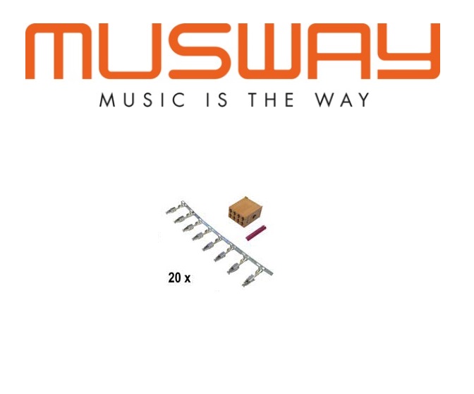 MUSWAY MPK-QSS Quadlock Lautsprecher Stecker mit Crimpeinsätzen zum konfektionieren