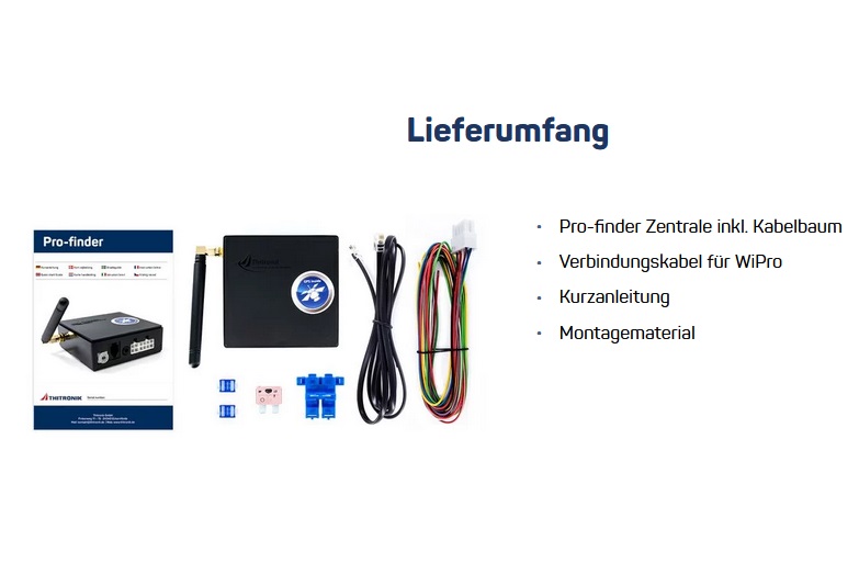 Thitronik Pro-finder 100699 Ortungslösung Fahrzeugortung als "stand alone" oder als Ergänzung für WiPro III