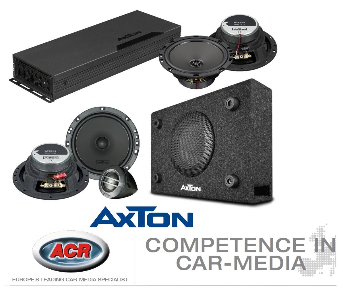Axton Paket - A601 Digital Verstärker + ATC165 Kombo + ATC165 Koax Lautsprecher + ATB120 Bassreflex-Subwoofer