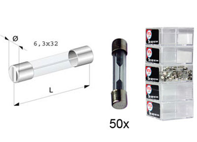 RTA 154.403-2 Glass tube fuse, 2A, 6 x 32mm
