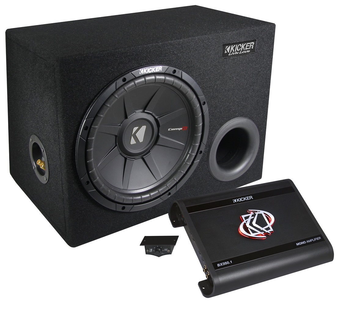 KICKER Kick Pack KPX350.1 Basspaket 700 Watt Mono Verstärker BX350.1 + Subwoofer Comp12V-S