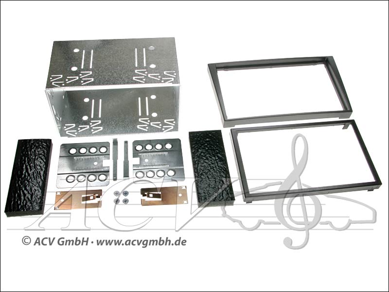 Doppel-DIN Einbaukit Rubber Touch Opel Vectra / Signum anthrazit