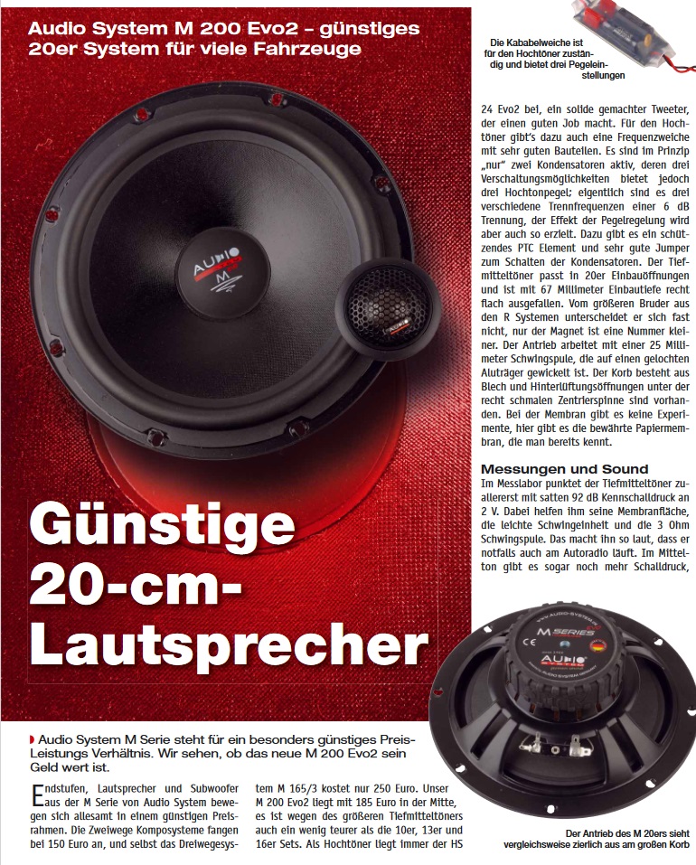 Audio System M 200 Evo 2 2-Wege 20cm HIGH EFFICIENT Compo Lautsprecher System