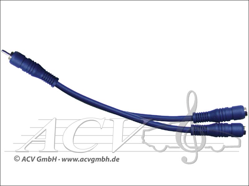 ACV 30.4940-201 Y-Kabel blau 0,20 m  2 Stecker - 4 Buchsen