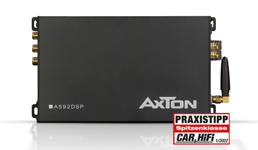  Axton Paket 4 - Plug & Play DSP-Verstärker + Aktivsubwoofer für die Reserveradmulde  Axton AXB20STP + A592DSP