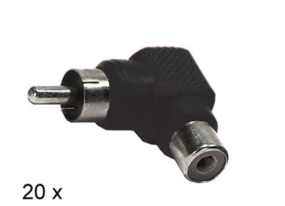 RTA 352.025-2 Angle RCA Plug x 90 1 male 1 x female, black