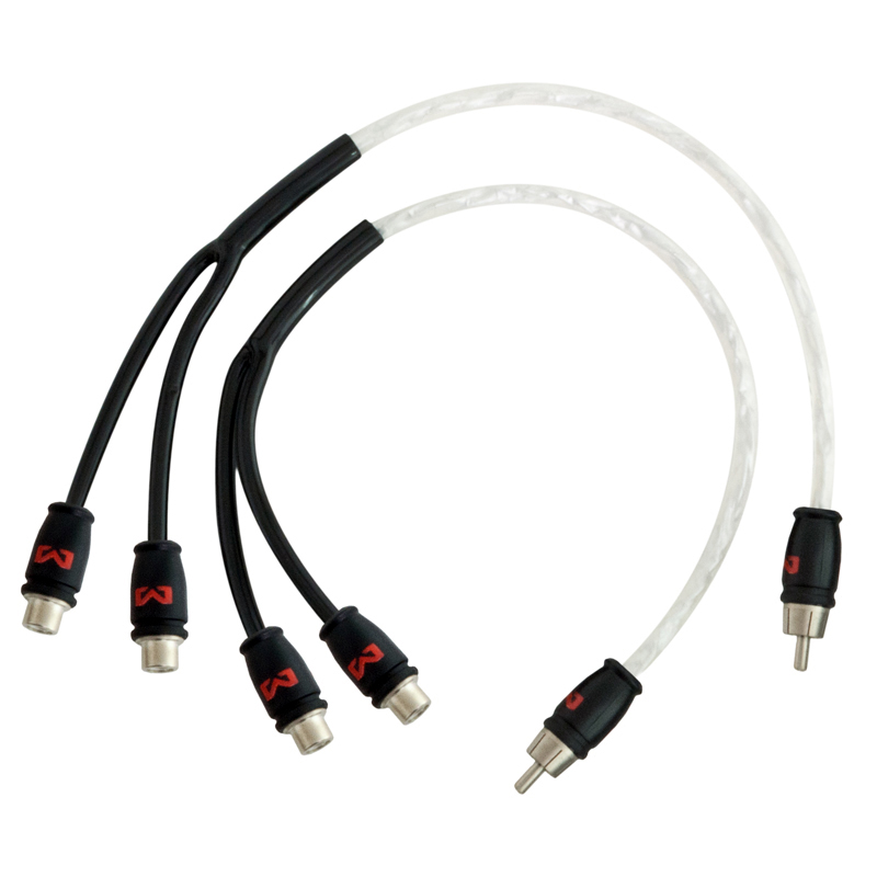 AMPIRE X30B Audio Y-Kabel Cinch 30cm, 2 Buchsen - 1 Stecker, Blisterverpackung 1 Paar